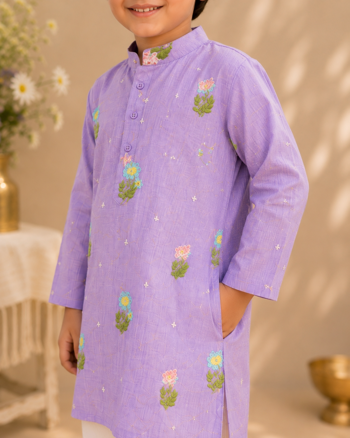 Lavender Meadow Boys kurta set