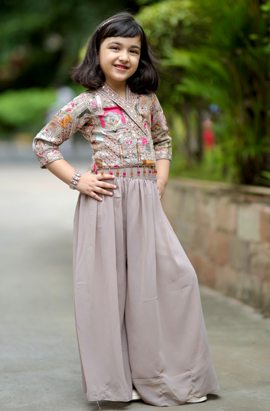 Bronze Aura Girls Palazzo Set