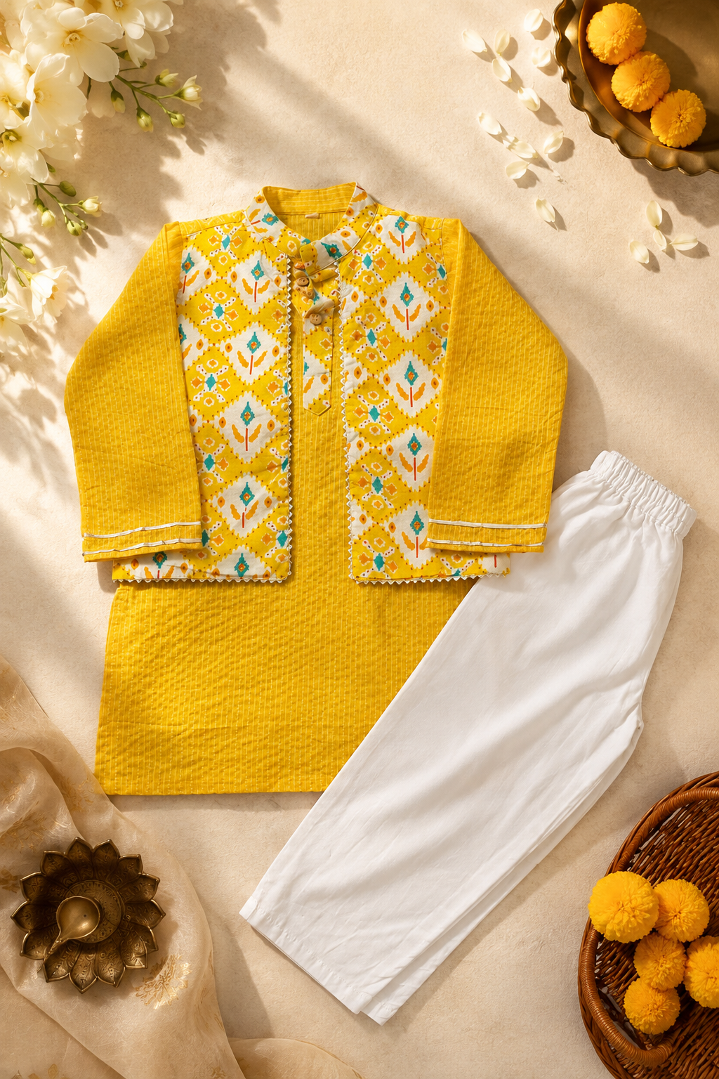 Kesari Kiran Boys Ethnic wear Set