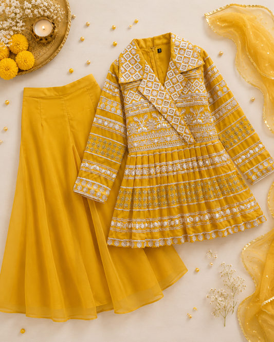 Sunlit Symphony Girls Palazzo Set