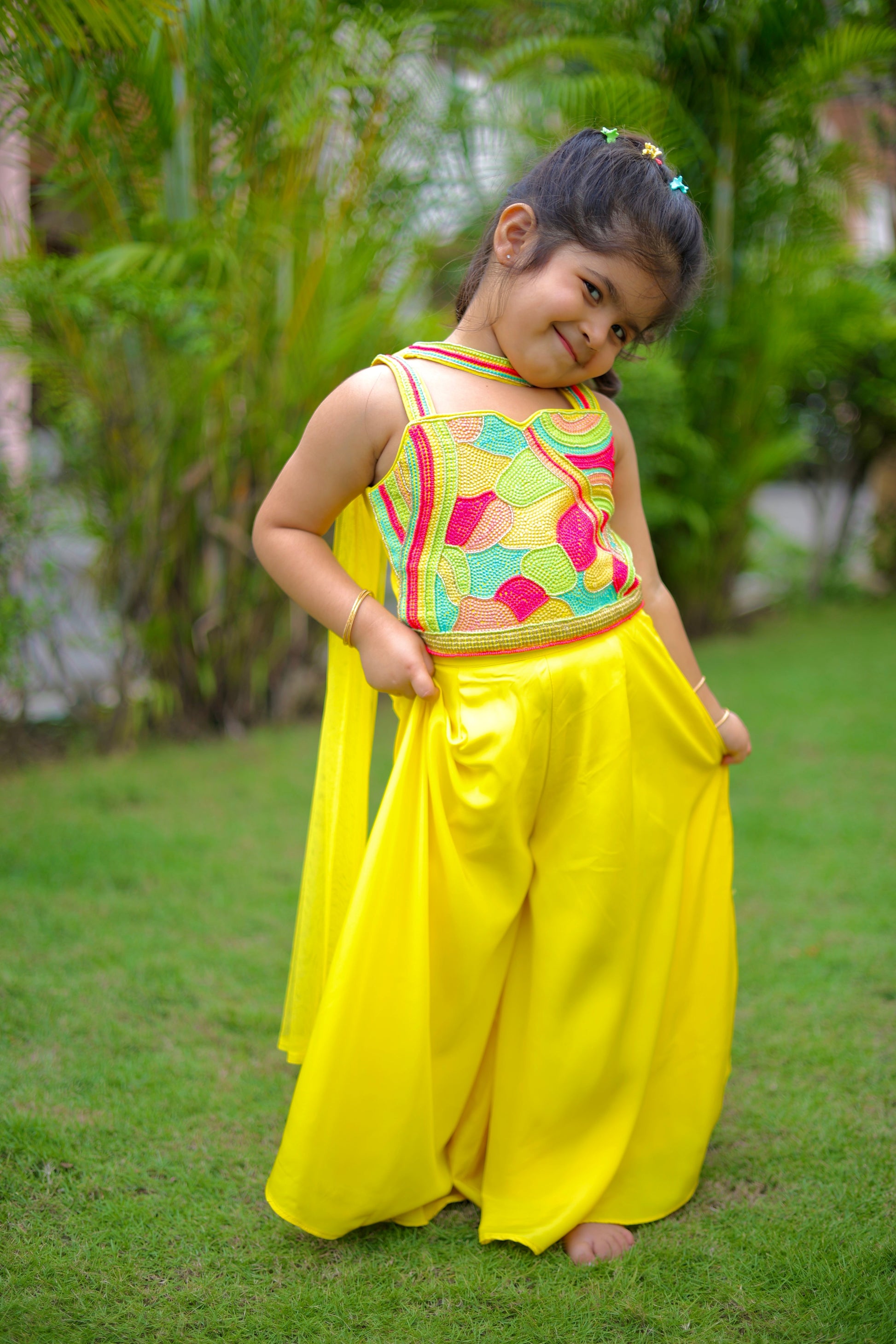 Sunshine Sparkle Girls Palazzo set CubsNCrowns