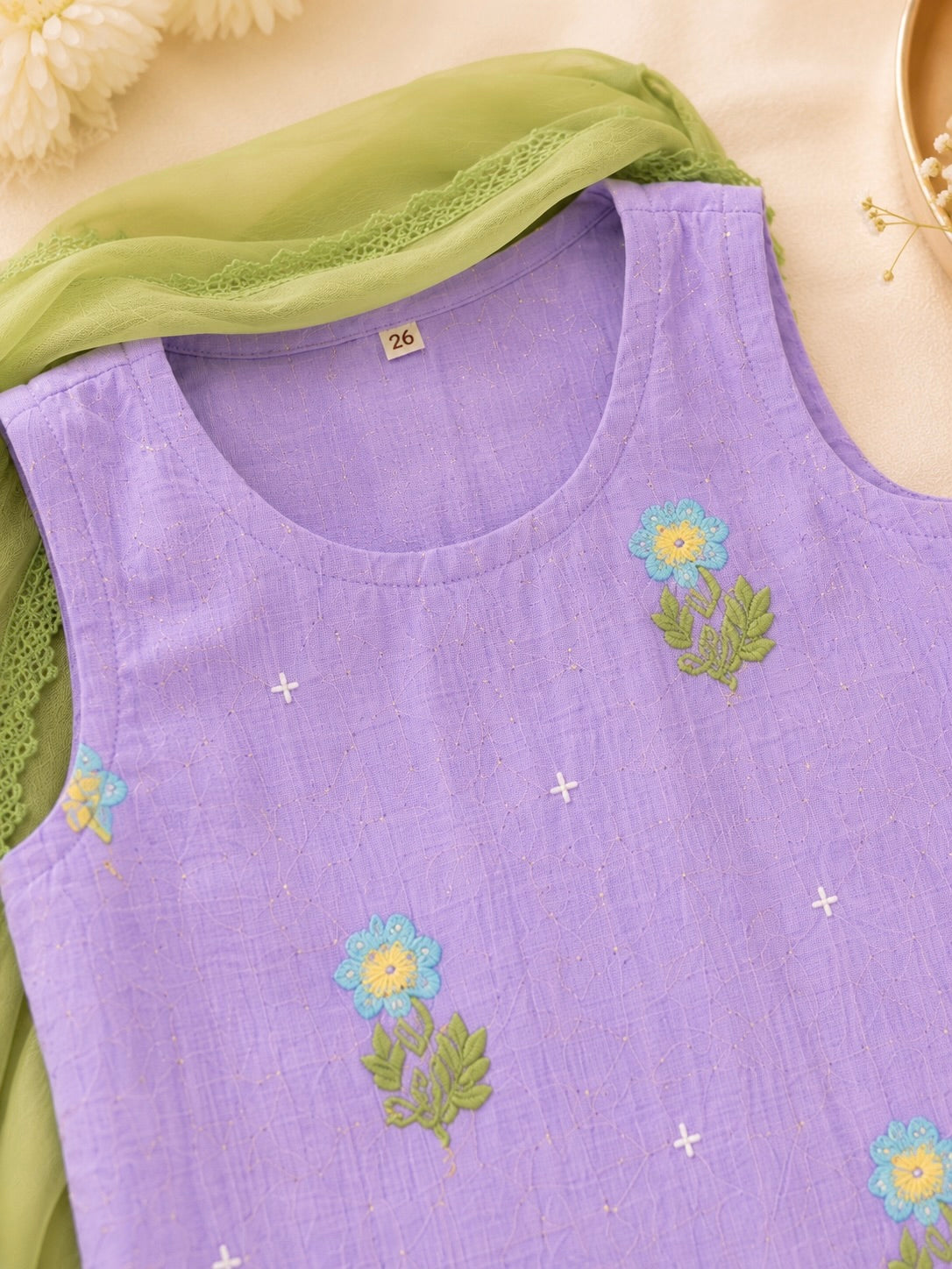 Lavender Meadow Girls Ethnic wear set