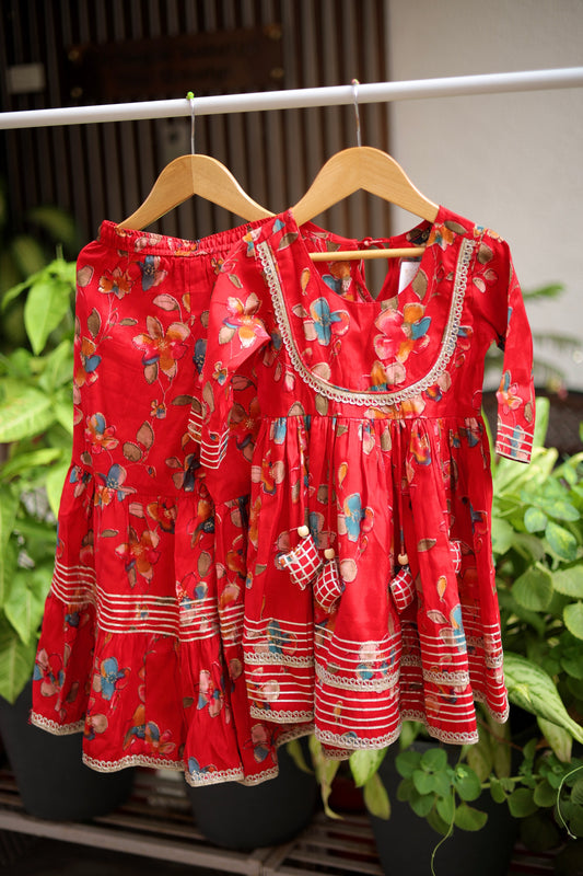 Laal Gulzaar Girls Sharara Set