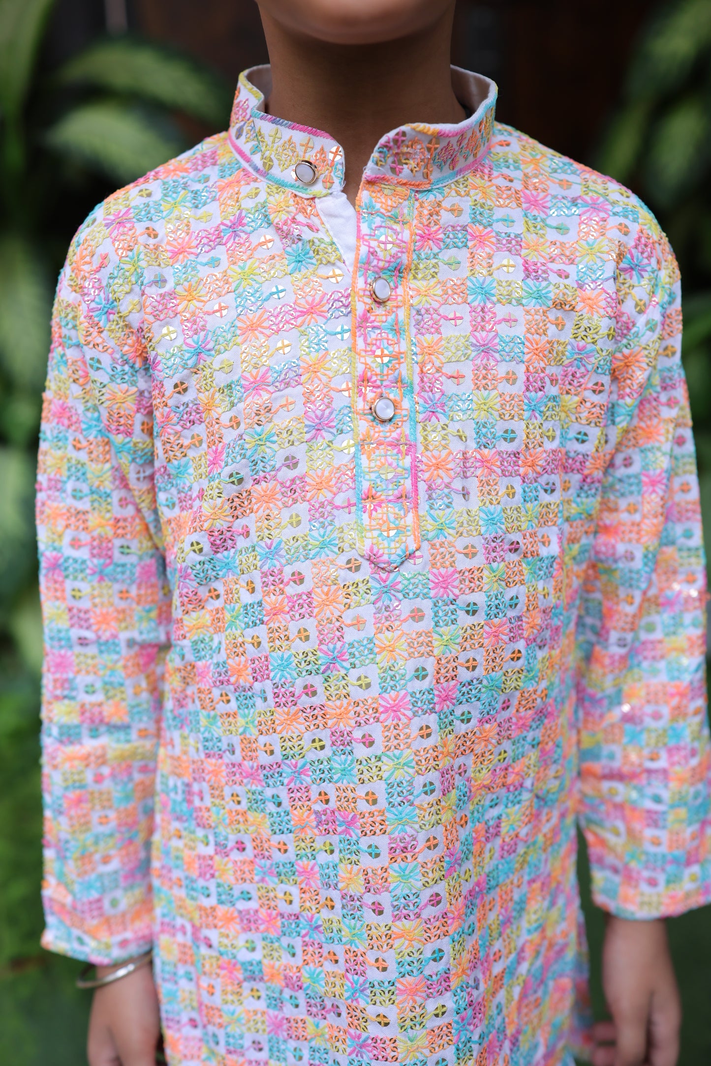 Rainbow Weave Boys Kurta Set