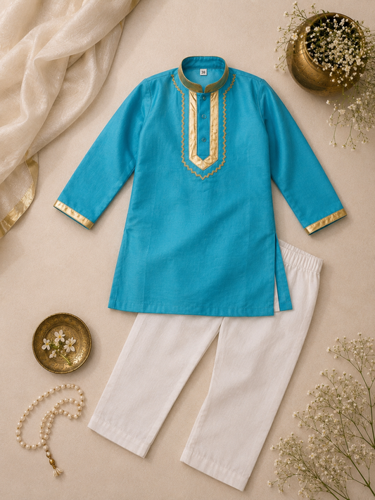 Poo vibes Boys Pyjama Kurta Set