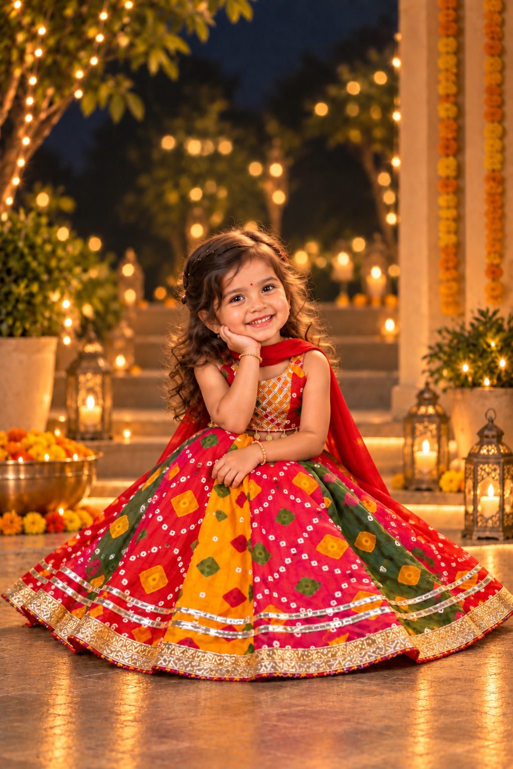 Rang Raas Girls Lehenga Set