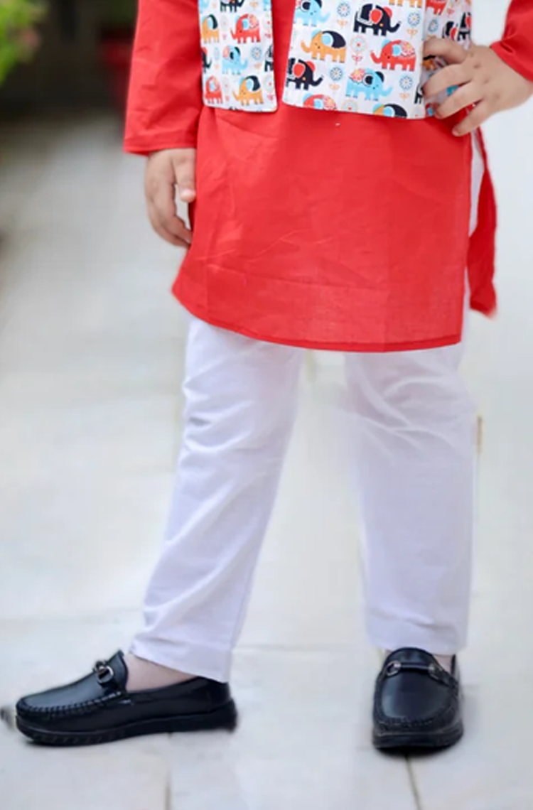 Haathi Hues Boys Kurta Set