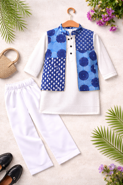 Indigo Imprint Boys Kurta Set