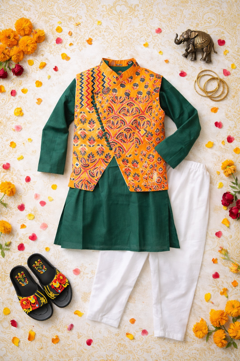 Rangreza Boys 3 piece Kurta Set