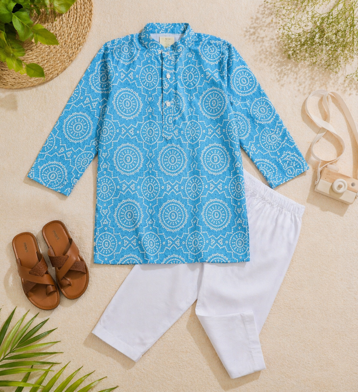 Indie Blue Boys Kurta Set