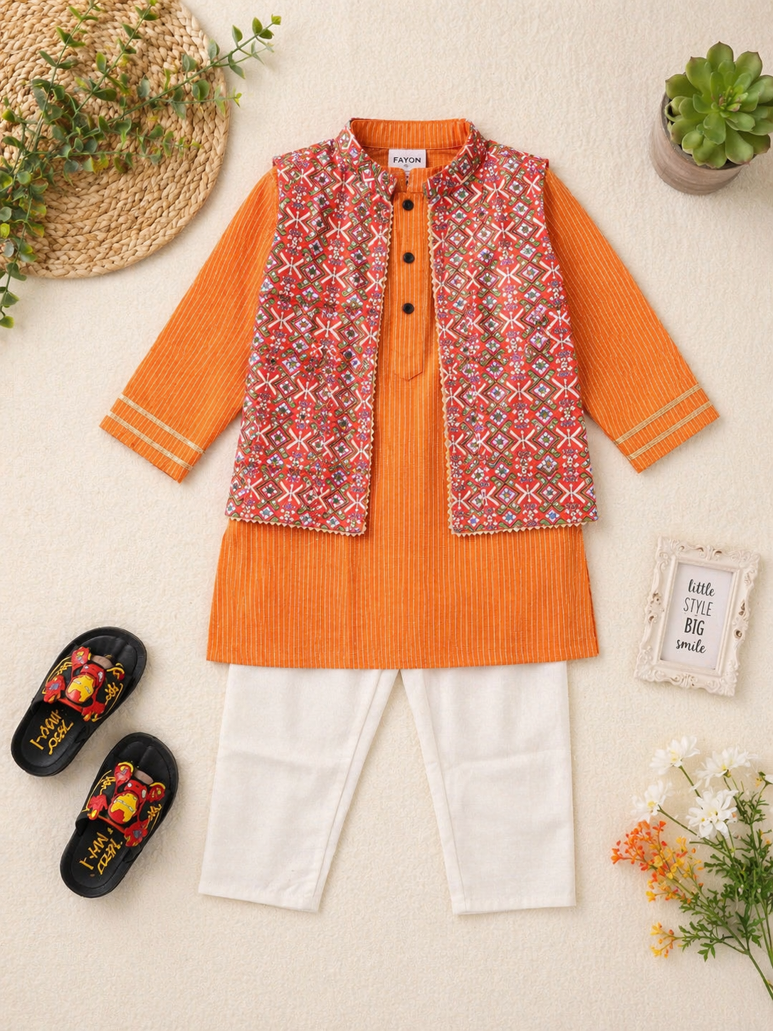 Mandarin Magic Boys Kurta Set