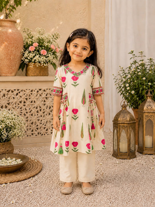 Gulbagh Tassel Girls Cord Set
