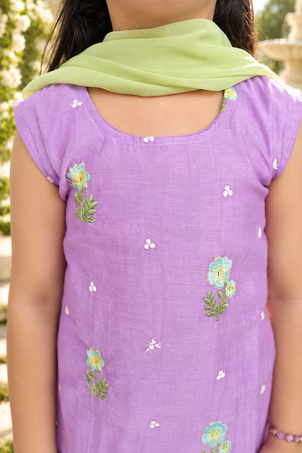 Lavender Meadow Girls Ethnic wear set