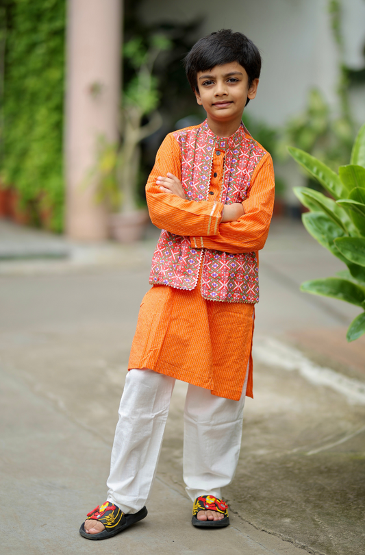 Mandarin Magic Boys Kurta Set