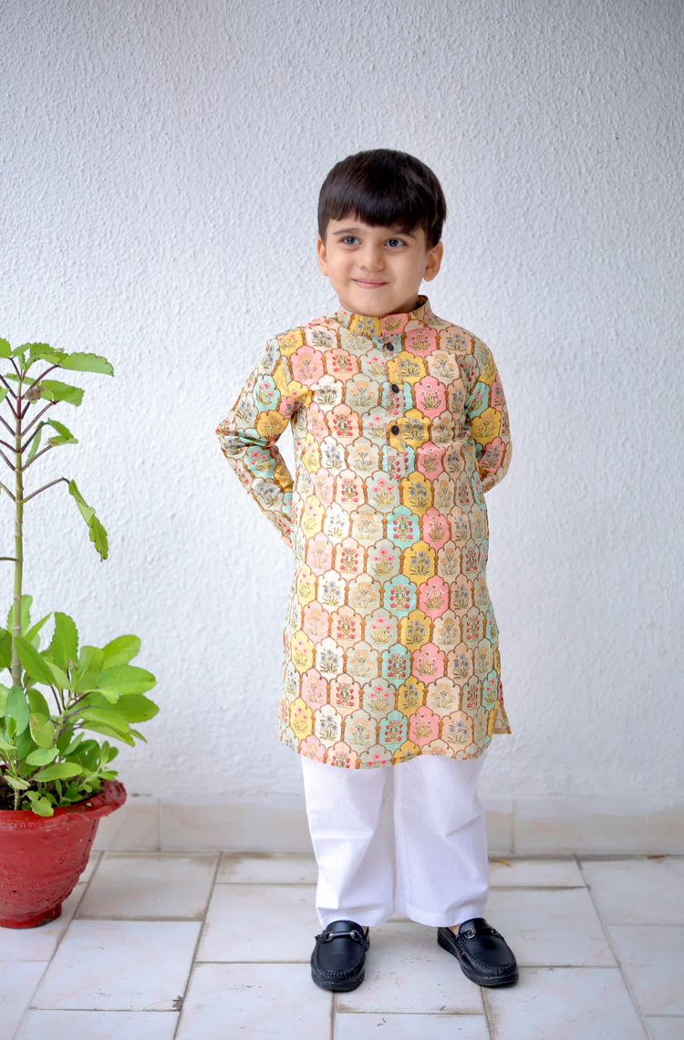 Pastel Palace Boys Kurta Set