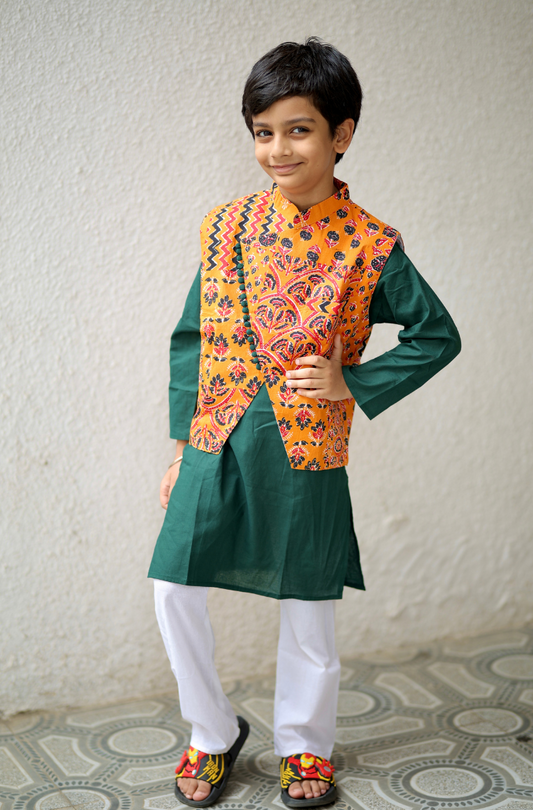 Rangreza Boys 3 piece Kurta Set