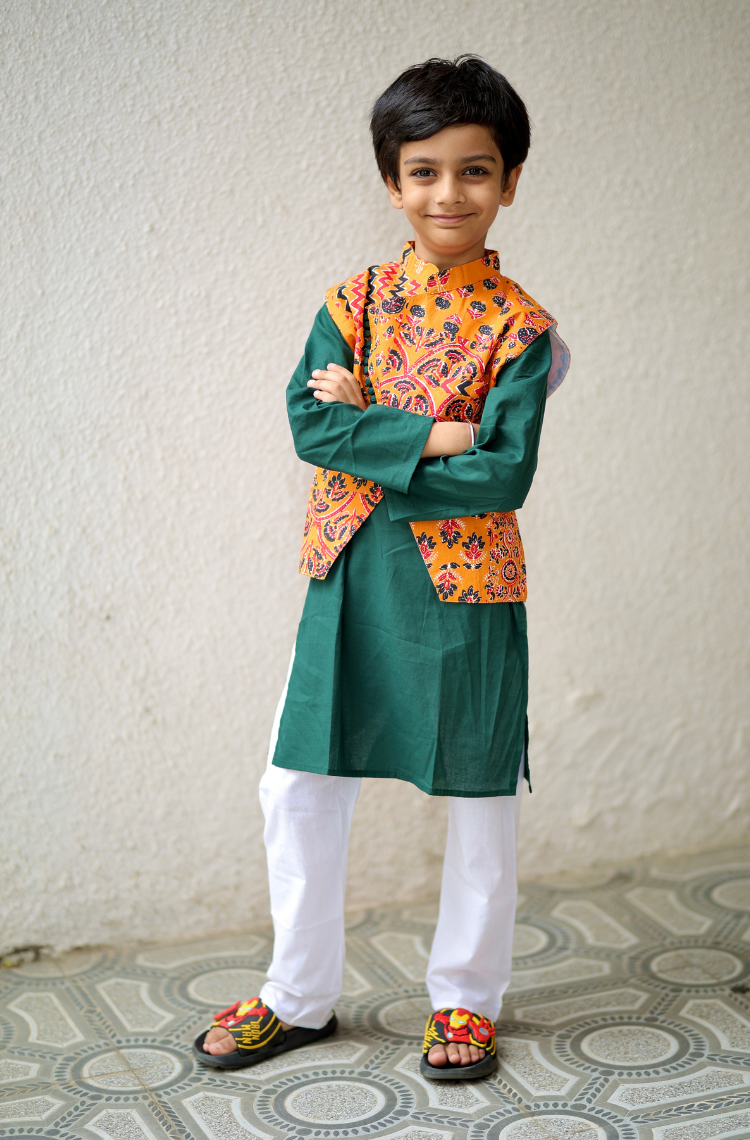 Rangreza Boys 3 piece Kurta Set