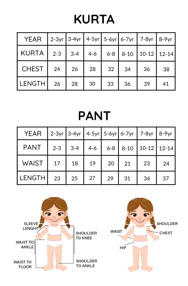 Midnight Royale Girls Kurta Set